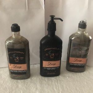NWT Bath & Body Works Aromatherapy Sleep Lotion & 2 bottles of Body Wash.